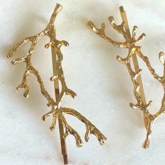 Anthropologie 2 Twig Hair Pins Clips - Picture 4 of 10